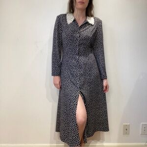 Vintage Floral Collared Dress